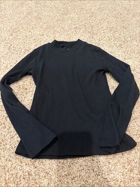 abercrombie kids Black Long-Sleeve Ribbed Tee